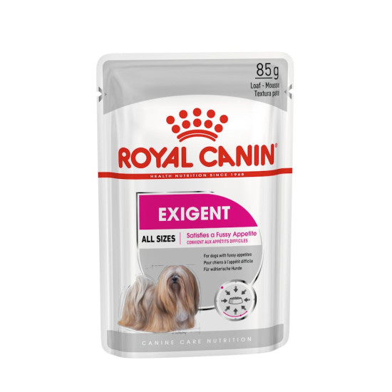Royal Canin Exigent All Sizes – Hrană Umedă Completă pentru Câini Mofturoși, Pate 85 g